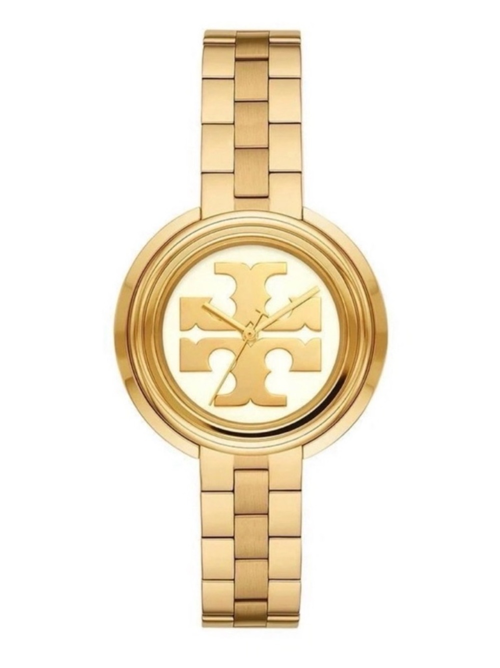 NWT Without Box Tory Burch Gold Logo Bracelet Watch
